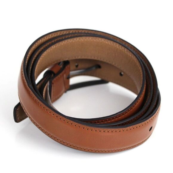 River Island TAN BROWN GENUINE LEATHER 1 1/8"Wd CASUAL DRESS BELT Sz 50 (D24 - Picture 6 of 14